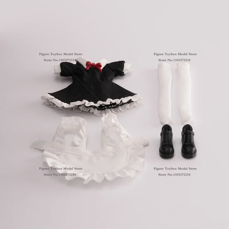 

In Stock 1/12 Scale Mobile Suit Girl Soldier Maid Cosplay Apron Dress Clothes Set Accessory For 6" Female Figure Diy Decoration