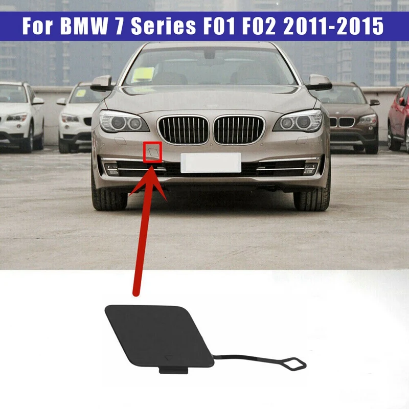 Car Front Tow Eye Hook Cover 51117335048 For BMW 7 Series F01 F02 2011-2015 Bumper Towing Caps Spare Parts Accessories