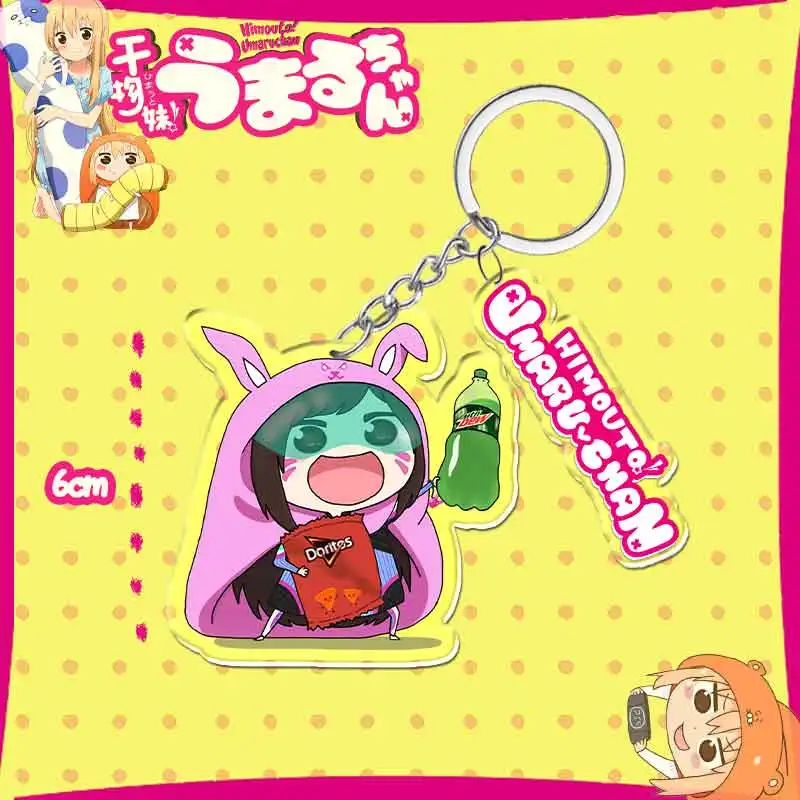 Himouto! Umaru-chan Keychain Anime Doma Umaru Enthusiasts Keybag Cute Pendant Acrylic Accessories Inlaid Buckle Cartoon Gifts