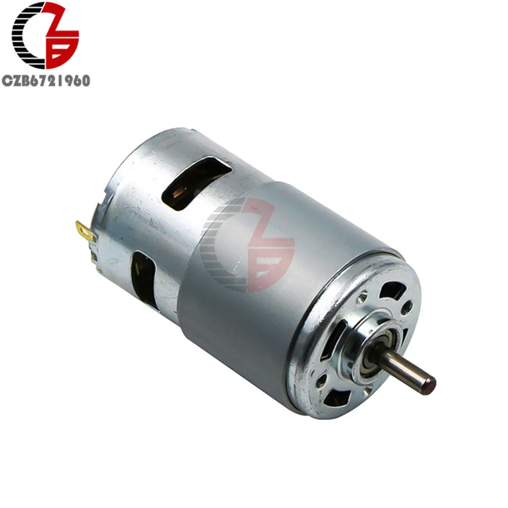 

775 795 895 Carbon DC Brush Motor 6V 12V 18V 24V High Speed High Power Large Torque with Ball Bearing Cooling Fan for Drill Diy