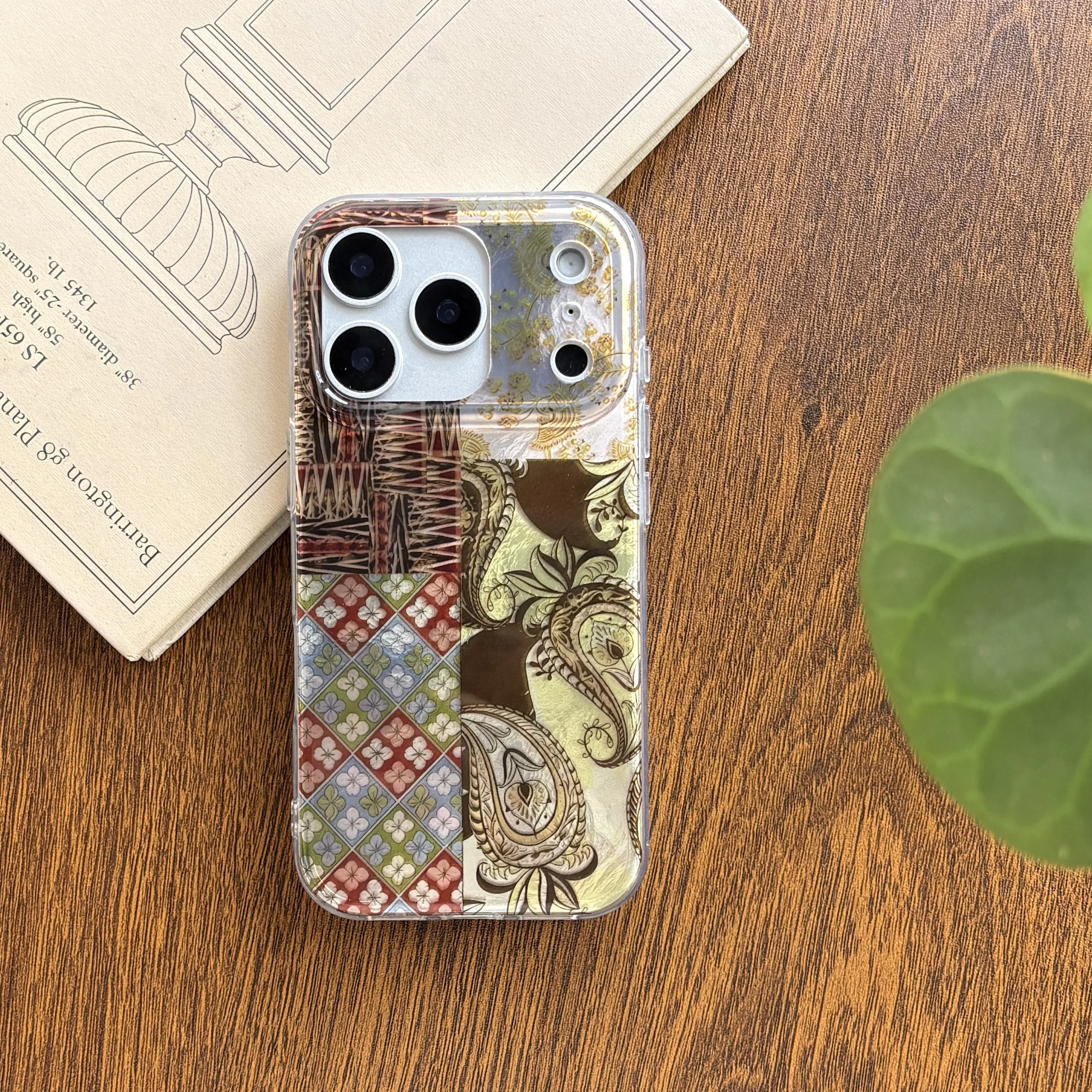 الرجعية العرقية نمط بيزلي خط أنماط الكاجو الجوز Argyle الزهور الربط الحال بالنسبة آيفون 17 برو 16 15 14 13 برو ماكس