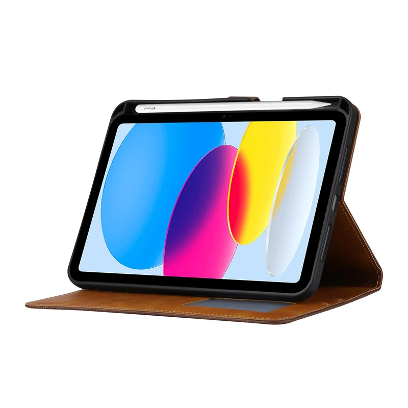 Tablet Case For iPad A16 11 inch 2025 Luxury Business Flip Leather Book Case Wallet Card Holder Sleep Pen Slot Stand Cover 4