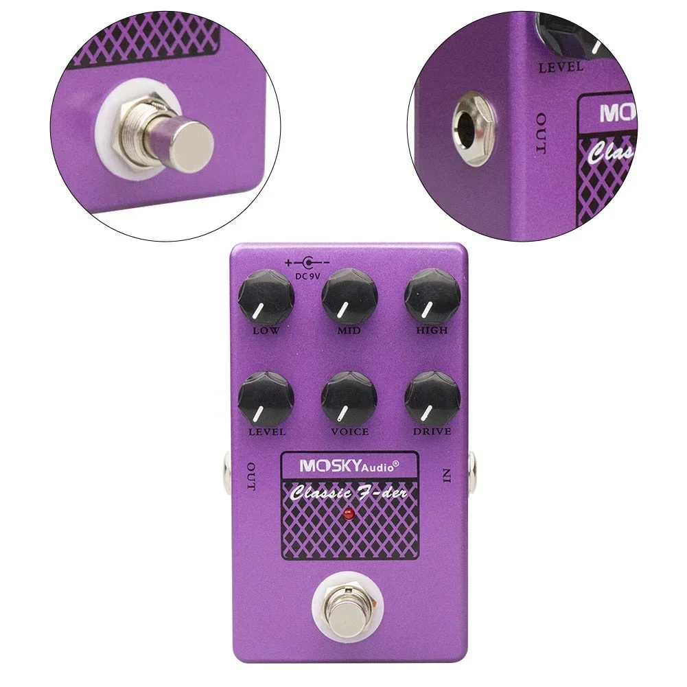 1 PCS Guitar Effect Pedal Guitar Effect Pedal Classic Speaker Effect Pedal Guitar Mosky Audio Simulation Drive Voice Level