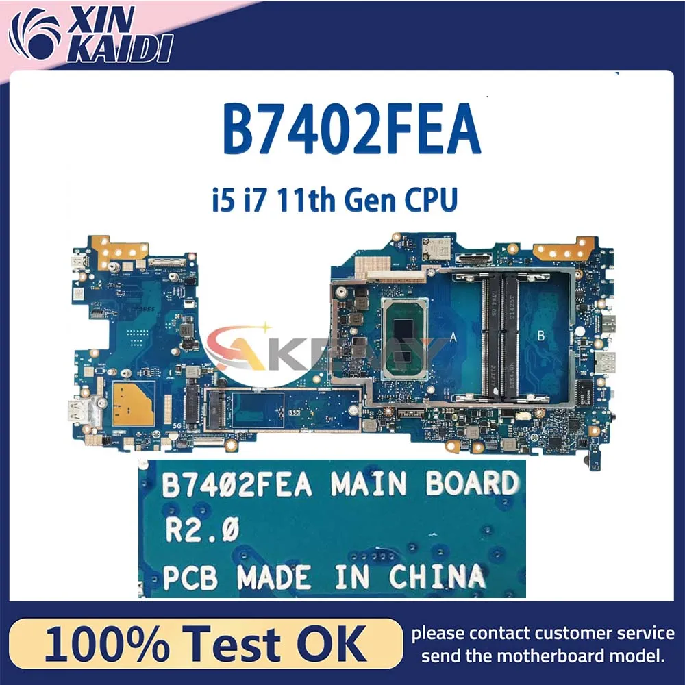 

B7402FEA Mainboard For ASUS ExpertBook B7 Flip B7402FV B7402F Laptop Motherboard With i5 i7 11th Gen CPU 8G 16G RAM