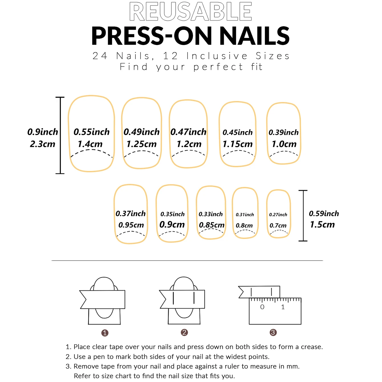 24PCS French short square Valentine's Day Holiday Nail With Red Heart Design Glossy Nail Acrylic Full Coverage Fake Nail