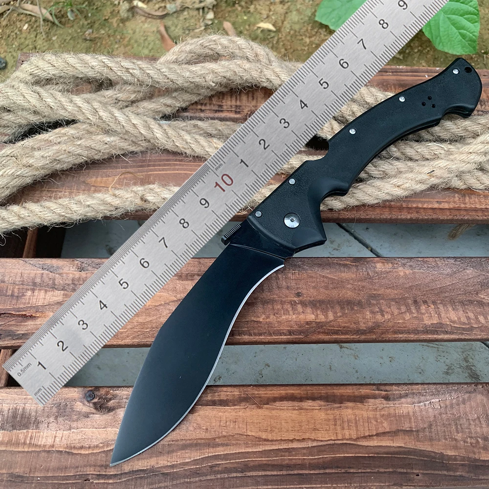 Large 14.1\'\' Cold Military Hunting Knives AUS-10A Steel Professional Survival Combat Outdoor Folding Knife Self Defense EDC Tool