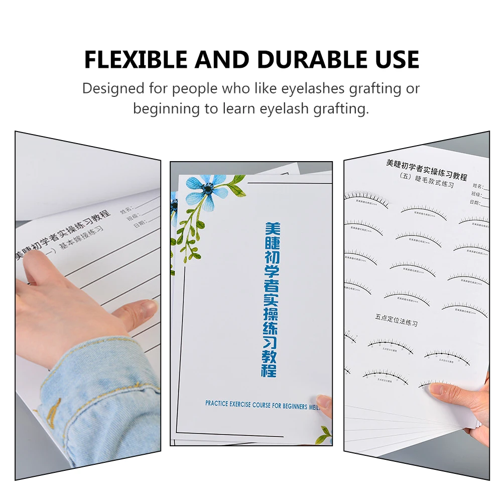 

1pc Eyelash Exercise Book Practice Self Learning Course Lash Grafting Beginner Workbook Suitable For Training