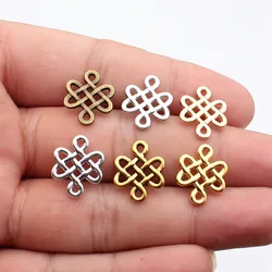 WYSIWYG 20pcs 17x14mm 6 Colors Chinese Knot Charms Pendants For Jewelry Making Earring Making