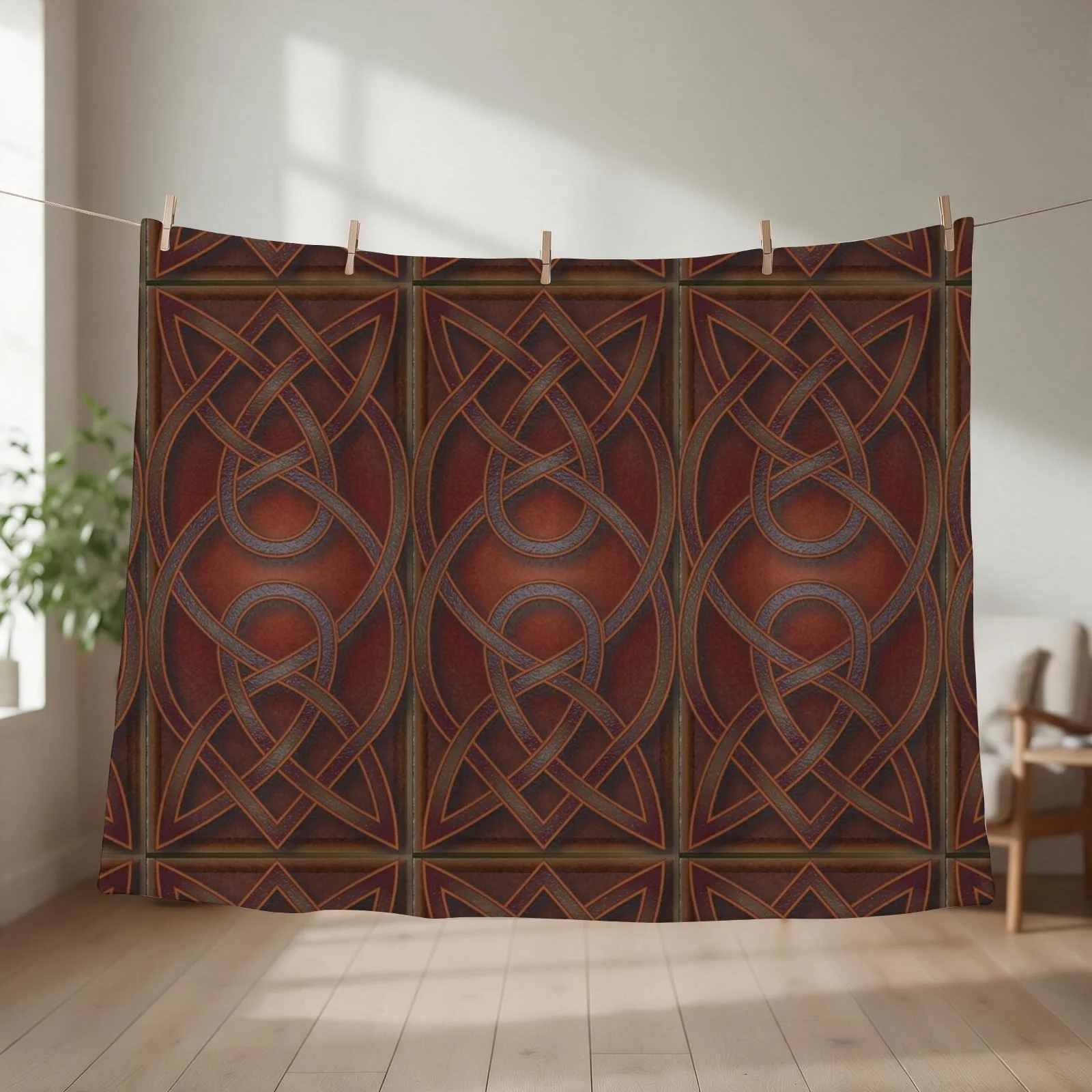 Celtic Rust 2 Throw Blanket couch cozy soft plush fuzzy picnic outdoor blanket
