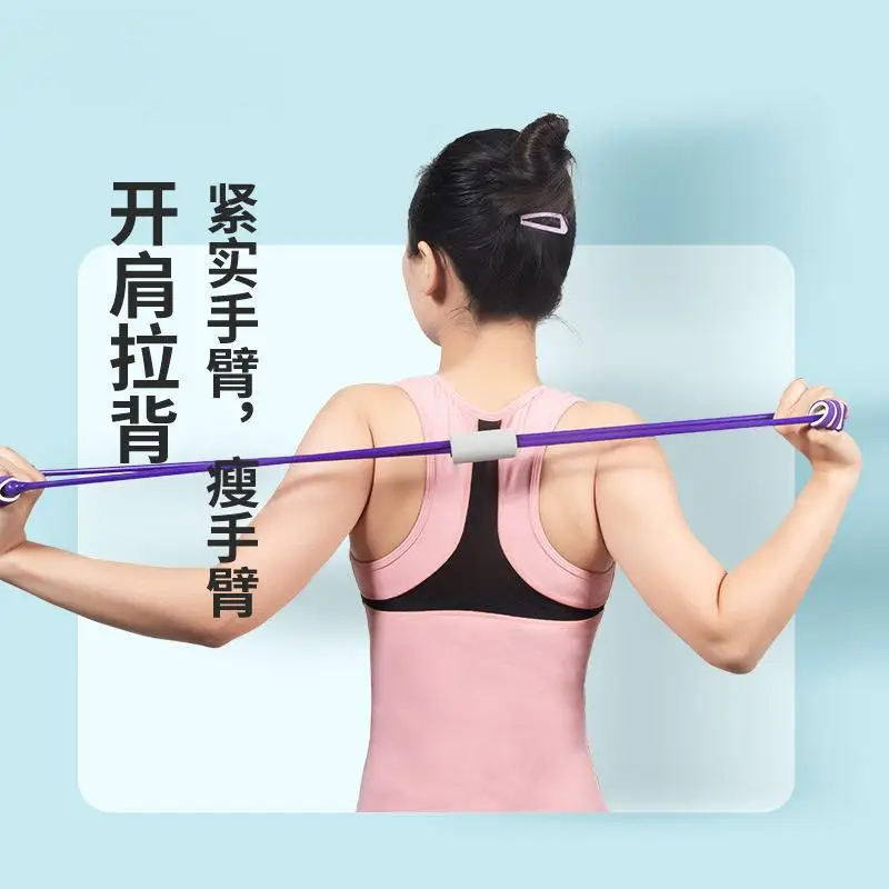 8-vormige pull-up yogaband voor fitness en gewichtsverlies, schouder- en rugschoonheid, elastische band voor thuisschouder en nekrekken