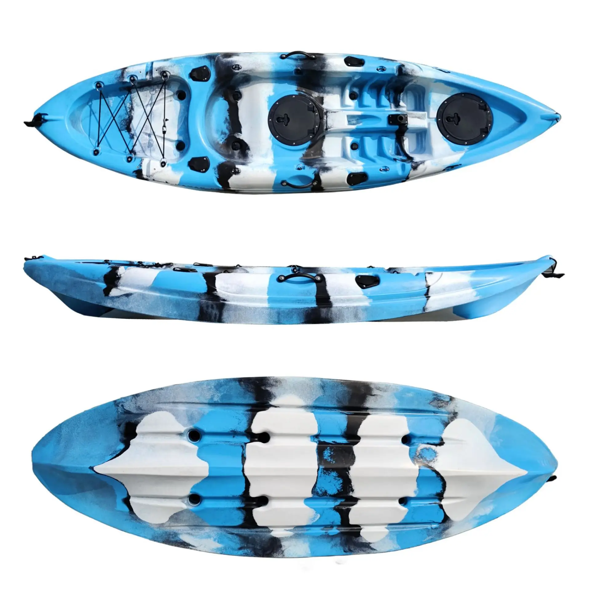Outdoors 9FT Single Person Sit-On-Top Eco-Friendly Paddle Canoe Ka with 3-Year Warranty for Water Sports & River Fishing