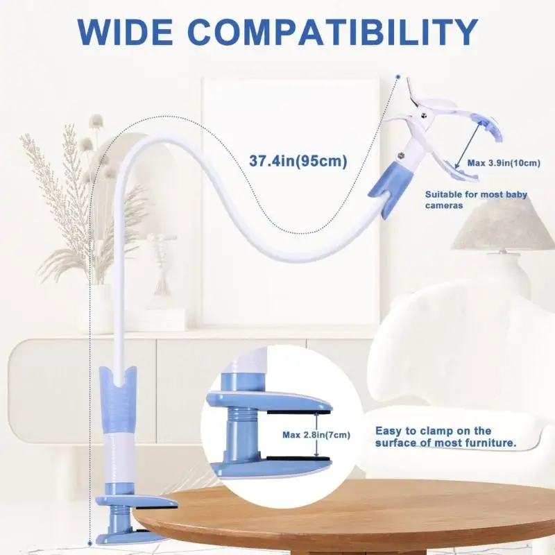 31BA ユニバーサルベビーモニターホルダー柔軟なツイストブラケットウェブカメラスタンドマウントベビーベッド