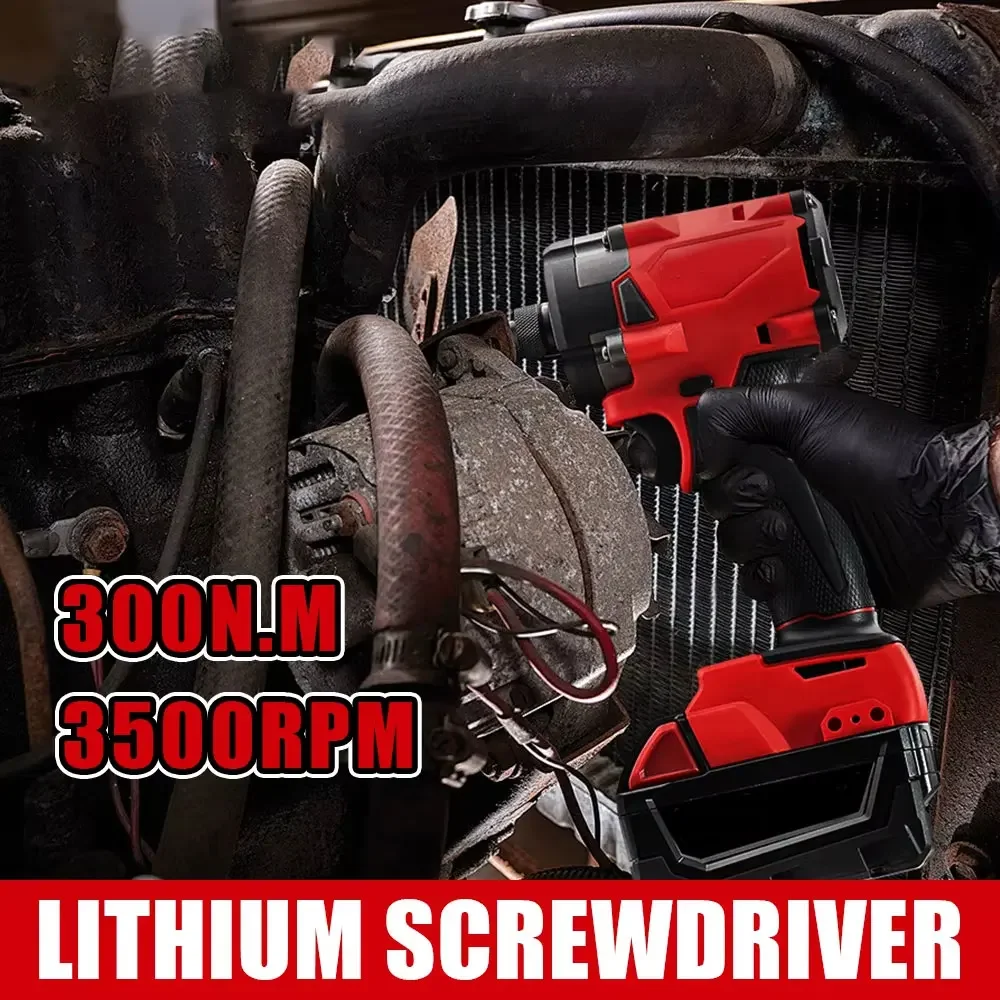 

Бесщеточный беспроводной электрический гаечный ключ 1/2, ударный гайковерт для ремонта автомобилей, грузовиков, перезаряжаемая батарея 18 В, без батареи в комплекте