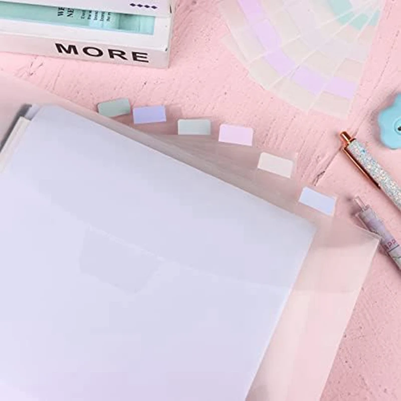 ออแกไนเซอร์จัดเก็บกระดาษสมุดติดรูป50ชิ้นพร้อมแท็บดัชนีเหนียว120ชิ้นสำหรับใส่สมุดภาพกระดาษชุดคิทกระดาษไวนิล