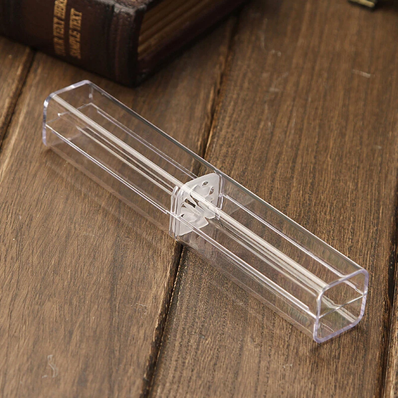 Box Case Pen Storage Box Stationery Organizer School Office Use Transparent