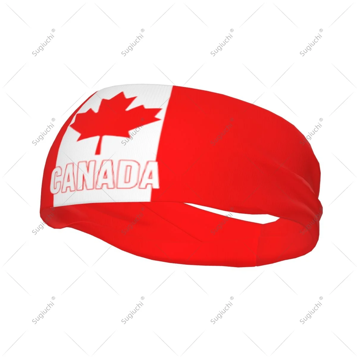 

Men Women Canada Flag Elastic Wide Headbands For Yoga Fitness Tennis Running Gym Sports