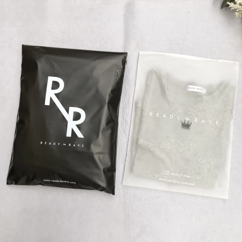 Custom. biodegradable zipper lock bag dress plastic PE poly bag custom OPP PVC zipper packing clothing bag with your own logo