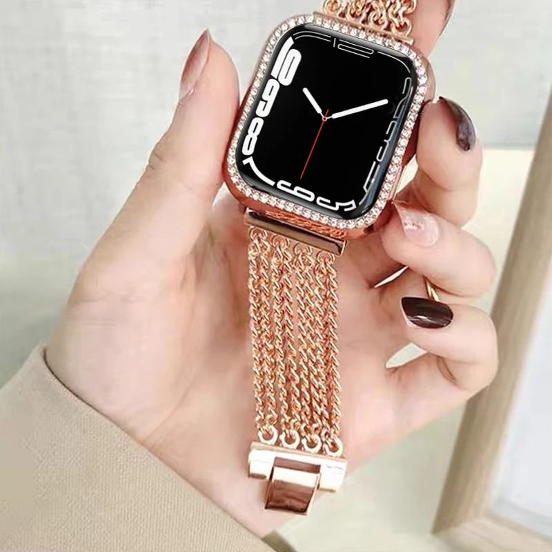 Starlight band for Apple watch 8/Ultra 49mm 40mm 41mm 45mm 44mm 42/38mm Stainless steel bracelet iWatch Serie 7 6 5 4 3 SE strap