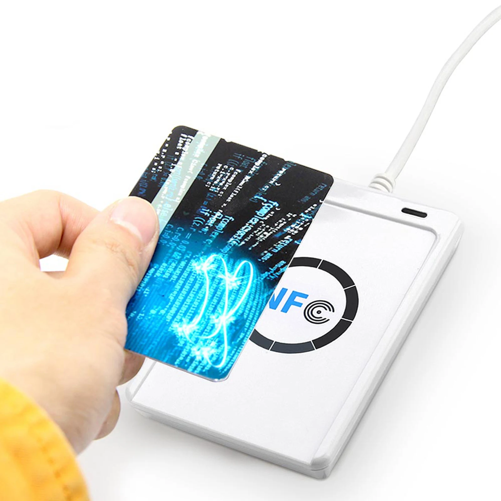 Portable Adapter NFC RFID Reader Writer ACR122U ISO 14443A/B Software in White IC  Contactless Reader Writer