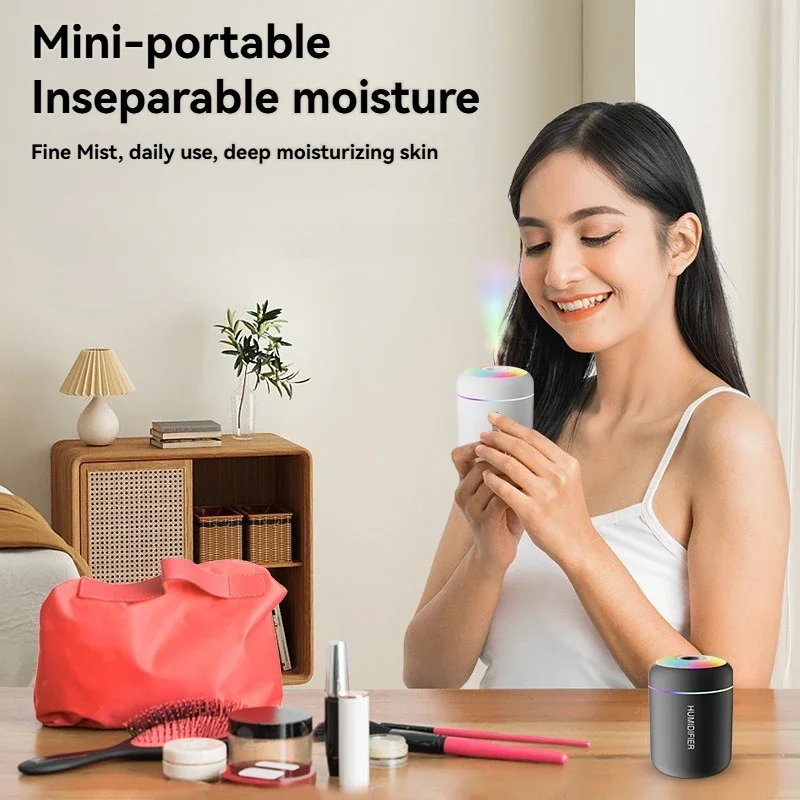 Mars Cannon fodder PRO مرطب USB صغير حجم الضباب ضوء جو ملون صامت سطح المكتب سيارة مكتب مرطب صغير