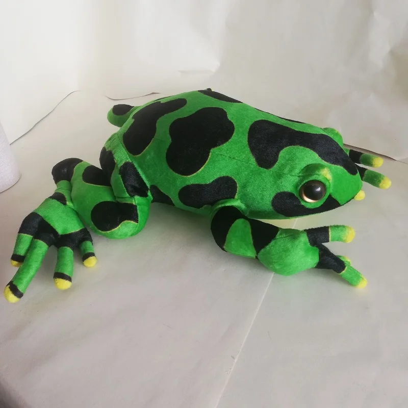 

big plush green frog toy lovely simulation frog doll gift about 40cm