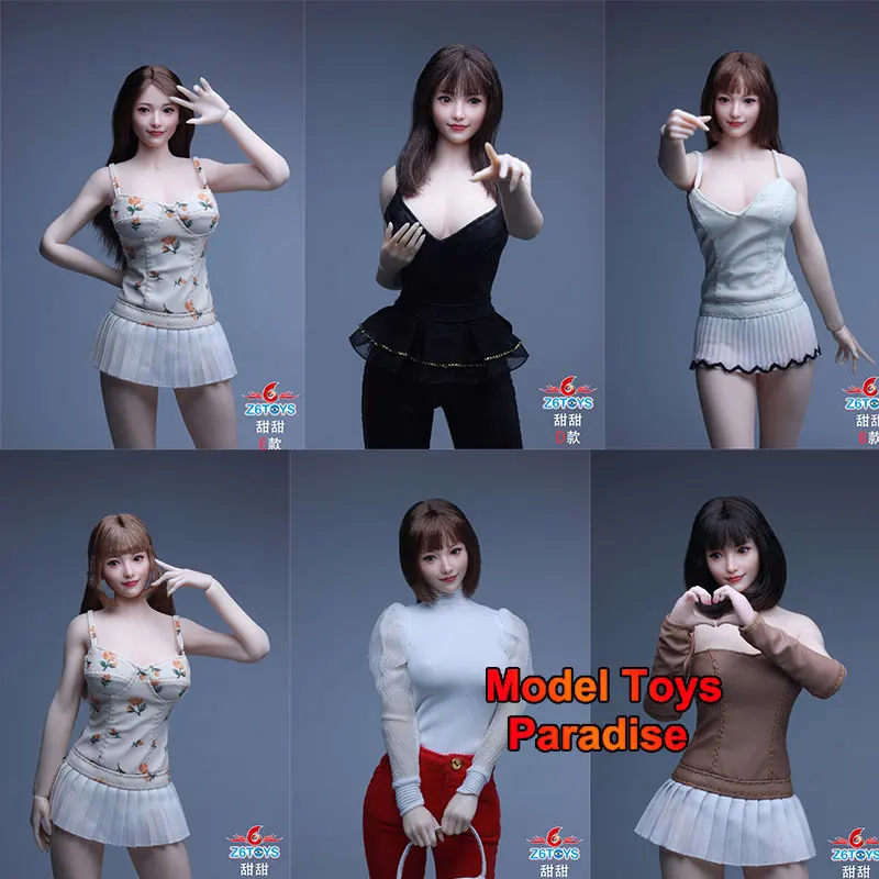 

Z6TOYS ZC021 1/6 Scale Woman Soldier Tiantian Head Sculpt Asian Movable Eye Head Fit 12inch Action Figure Body