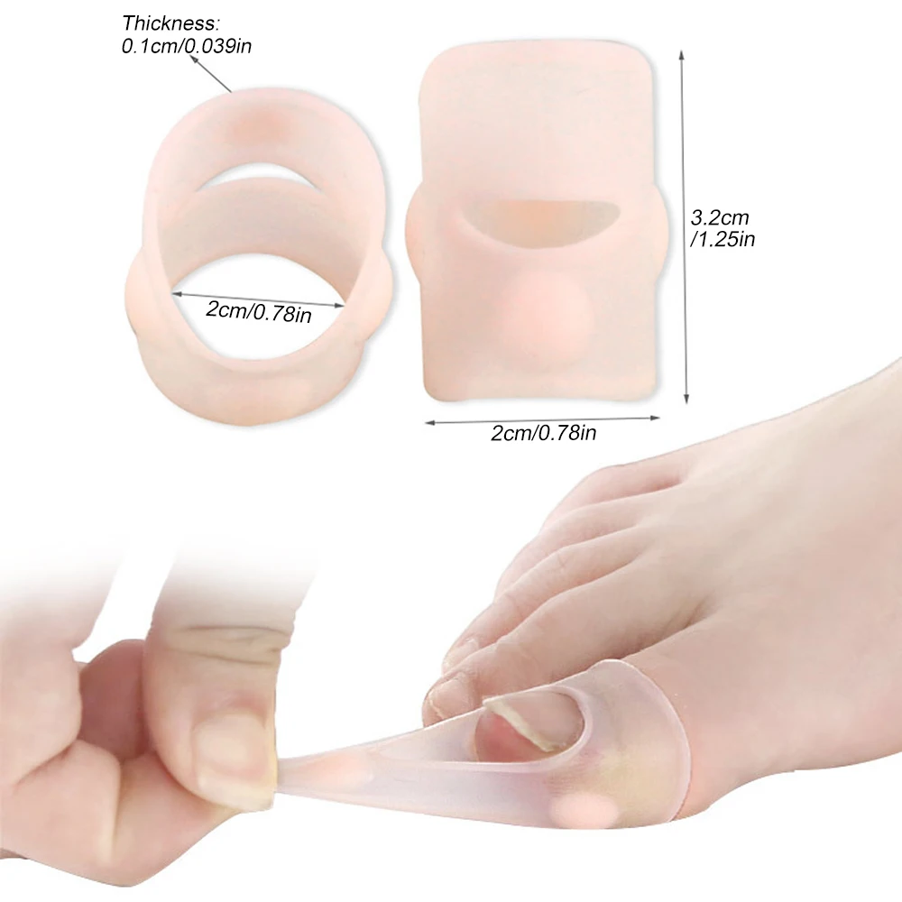 1Pair Gel Ingrown Toenail Corrector Sleeves Big Toe Nail Healing Care Protector Paronychia Pain Relief Treatment Pedicure Tool