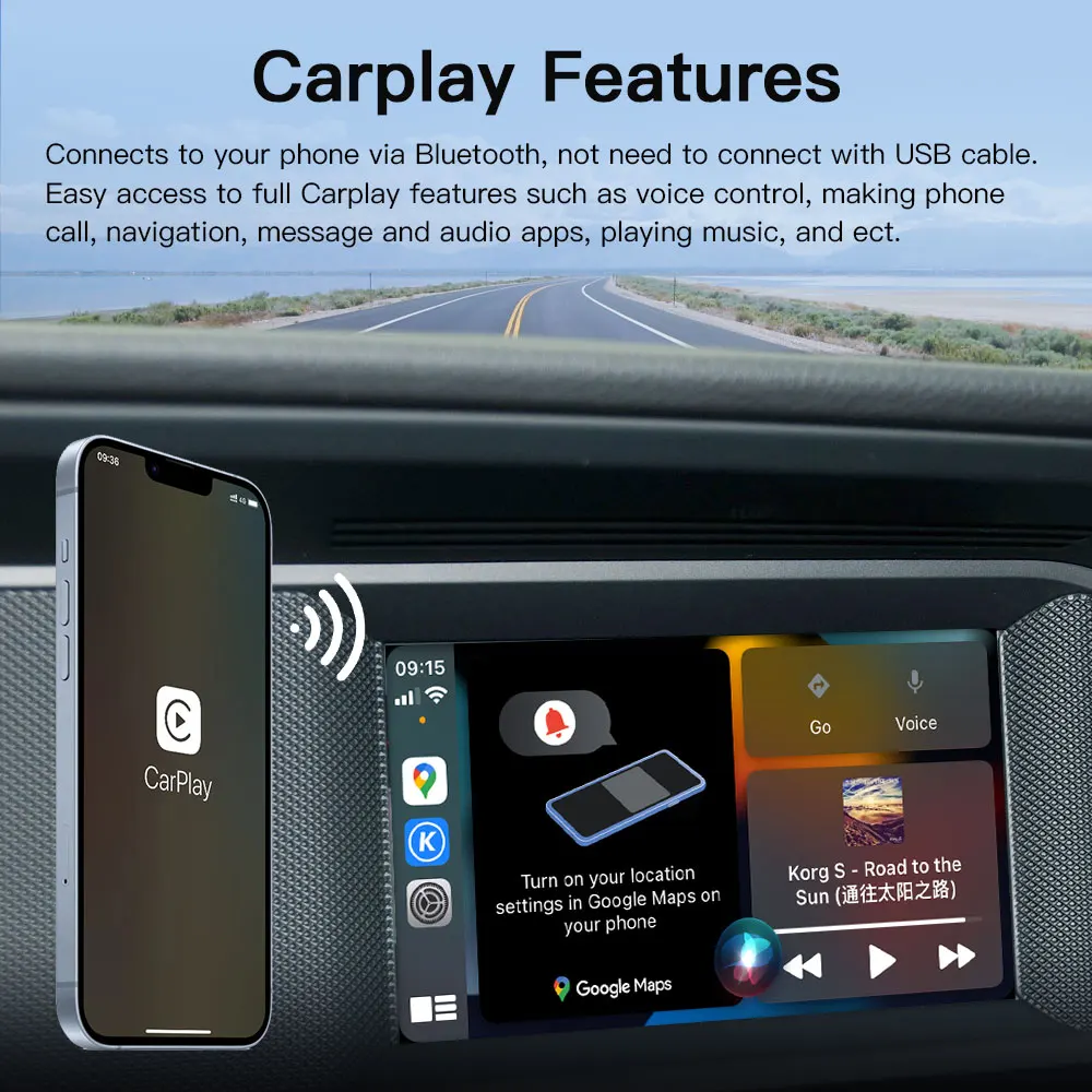 CARABC CarPlay ไร้สายสําหรับ Mercedes Benz Android ความมันวาวในการใช้งาน Link funkcja รุ่น A, B, C, E, CLA, GLA, GLK, ML, NTG4.5