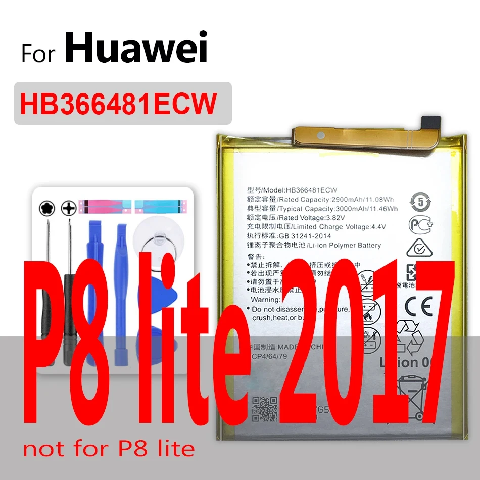 Phone Battery For Huawei P8 P9 P10 P20 P30 P40 Plus Pro Lite/Y5 Y6 II Y7 Y9 Prime Pro 2017 2018 2019 Nova 3 4 4e 5i Lite Smart