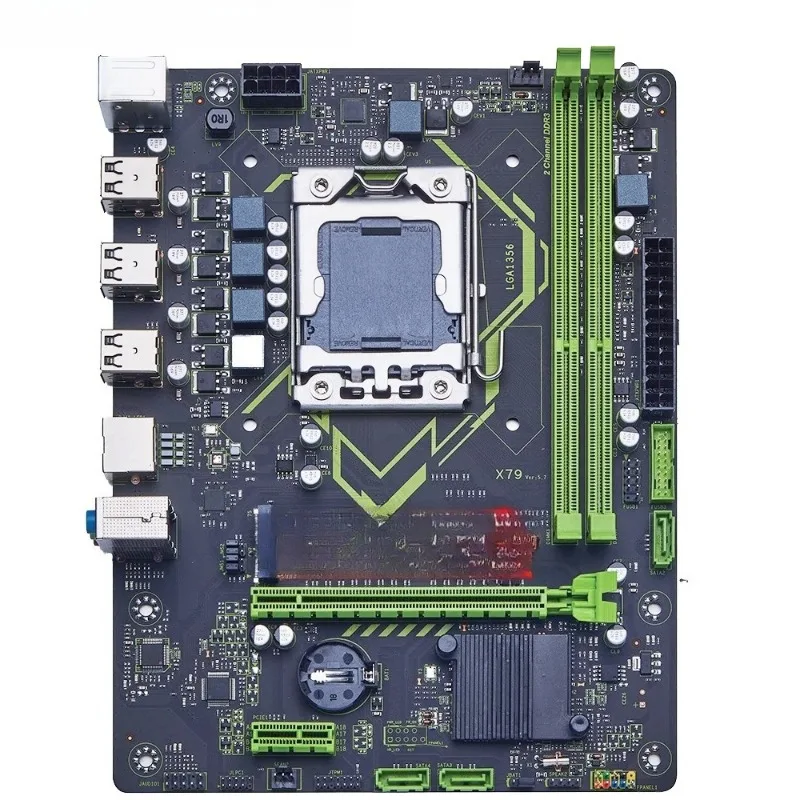 QIYIDA X79 motherboard LGA1356 support DDR3 server memory Pin Desktop Mainboard lga 1356 Server CPU NVME M.2 PCI 3.0 SATA 16x