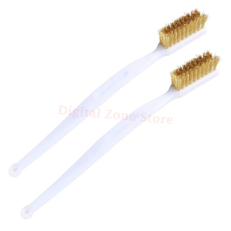 2Pcs 3D Printer Nozzle Cleaning Copper Wire Toothbrush Tool Copper Brush Handle Hot Bed Cleaning Toothbrush