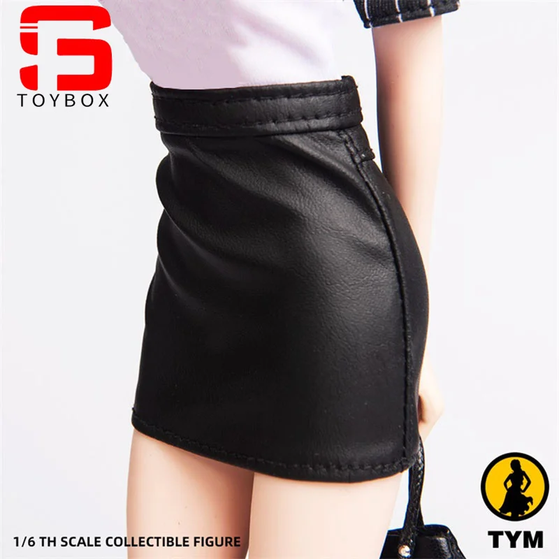 TYM053 1/6 ทหารหญิงเซ็กซี่ห่อสะโพกกระโปรงหนังสั้นสําหรับตุ๊กตารูปตุ๊กตา 12 นิ้ว
