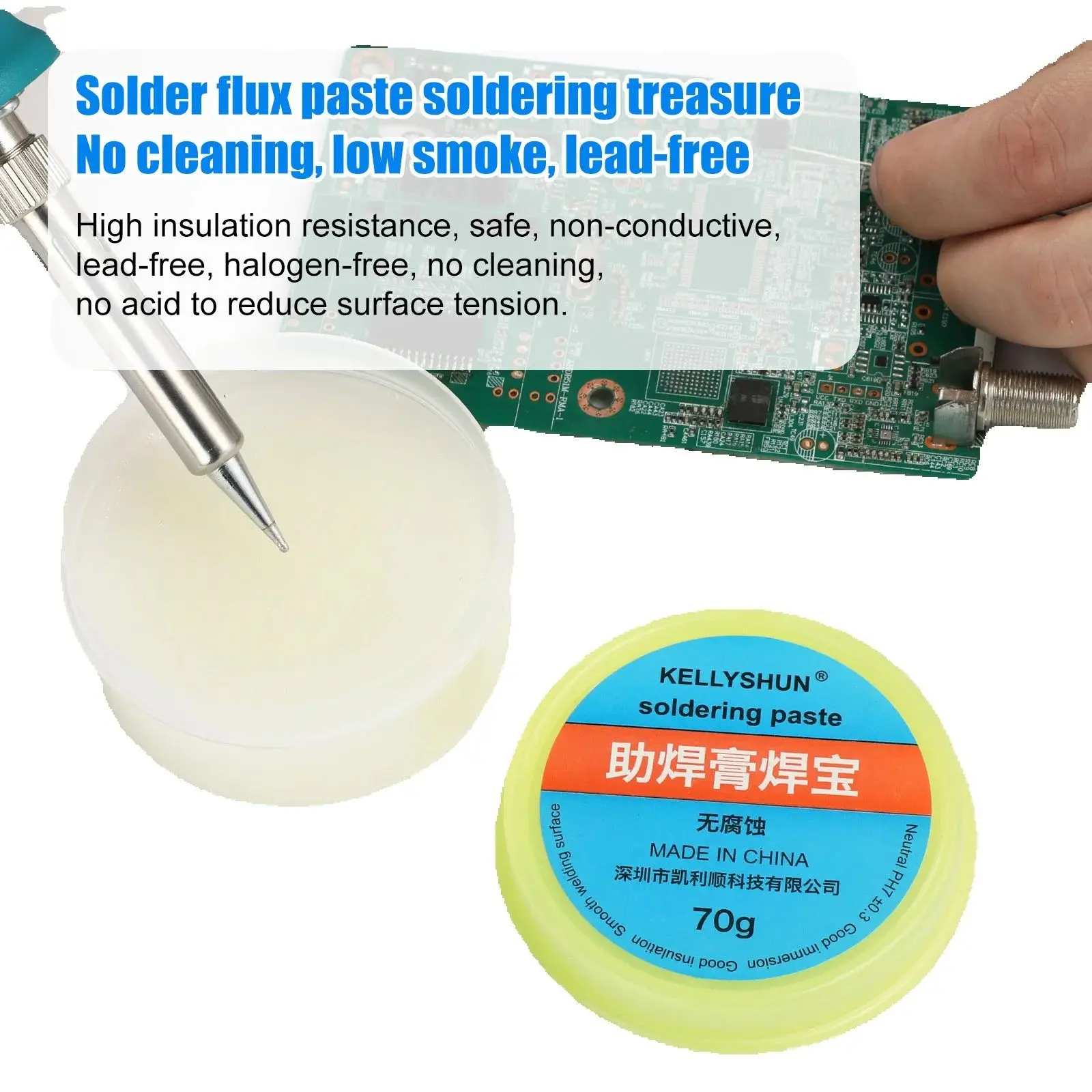 

KellyShun Household Rosin Lead-Free Solder Flux Past Welding Aid DIY Electronic Repair Soldering Soldering Paste
