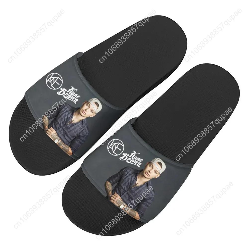 Kane Brown Music Singer Slippers Home Water Shoes Men Women Teenagers Beach Pool Sandals High Quality Custom Summer Slipper