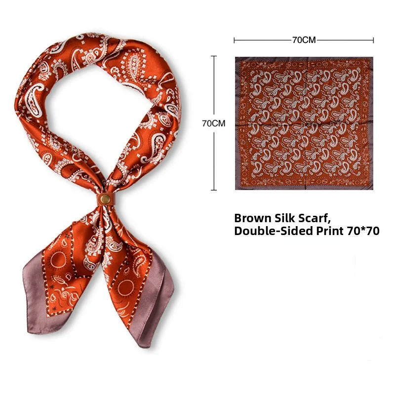 Pañuelo de Seda Fino para Hombre, C Cuad con Estampado Floral, Decoración para el Cuello, para Csa, Traje, Corbata,...