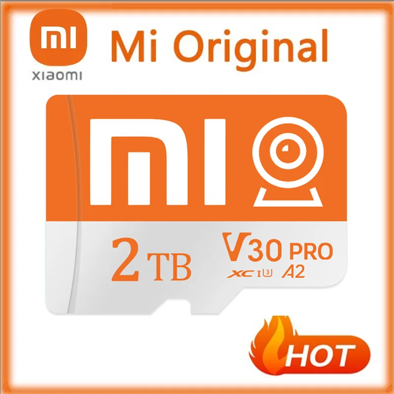 Xiaomi-Mini Memory Card Class 10, Micro SD, TF Flash Card, adaptador SD gratuito para celular, computador, câmera, 128GB, 256GB