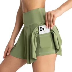 TRY TO BN Collants de sport respirants avec poche pour femme, vêtements de fitness, jupe de yoga, short de tennis, tenue de course et de cyclisme, tenue de gym et d'entraînement