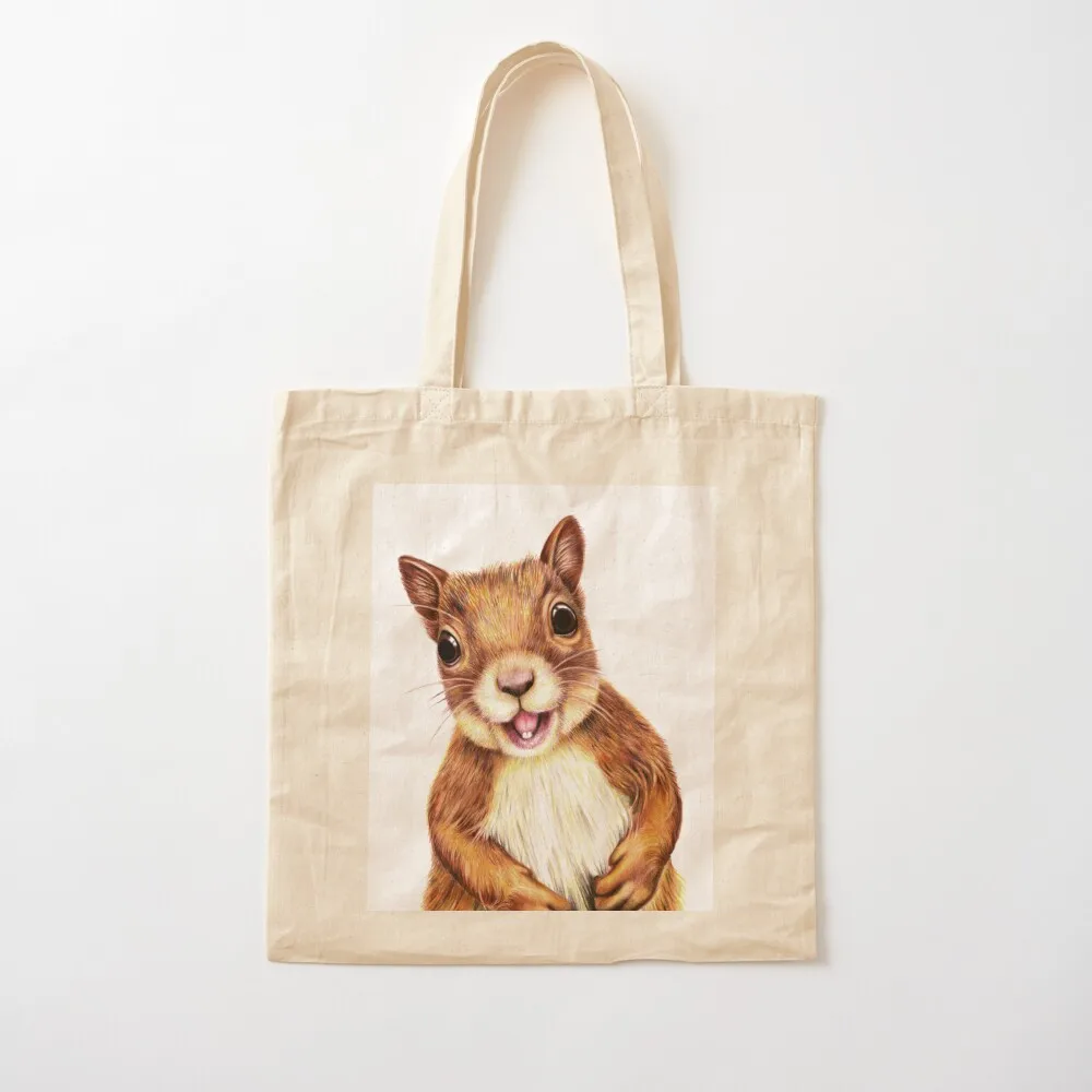 Seamus السنجاب يقول مرحبا حمل حقيبة حقائب النساء المرأة المتسوق حقيبة سوبر ماركت حقيبة قابلة للطي عظيمة #2