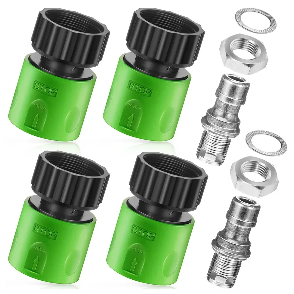 Lawn Mower Deck Wash Kit Deck Wash Adapter Attachment Kit Riding Lawn Mower Cleaning Accessories Quick Connectors Steel Nozzle