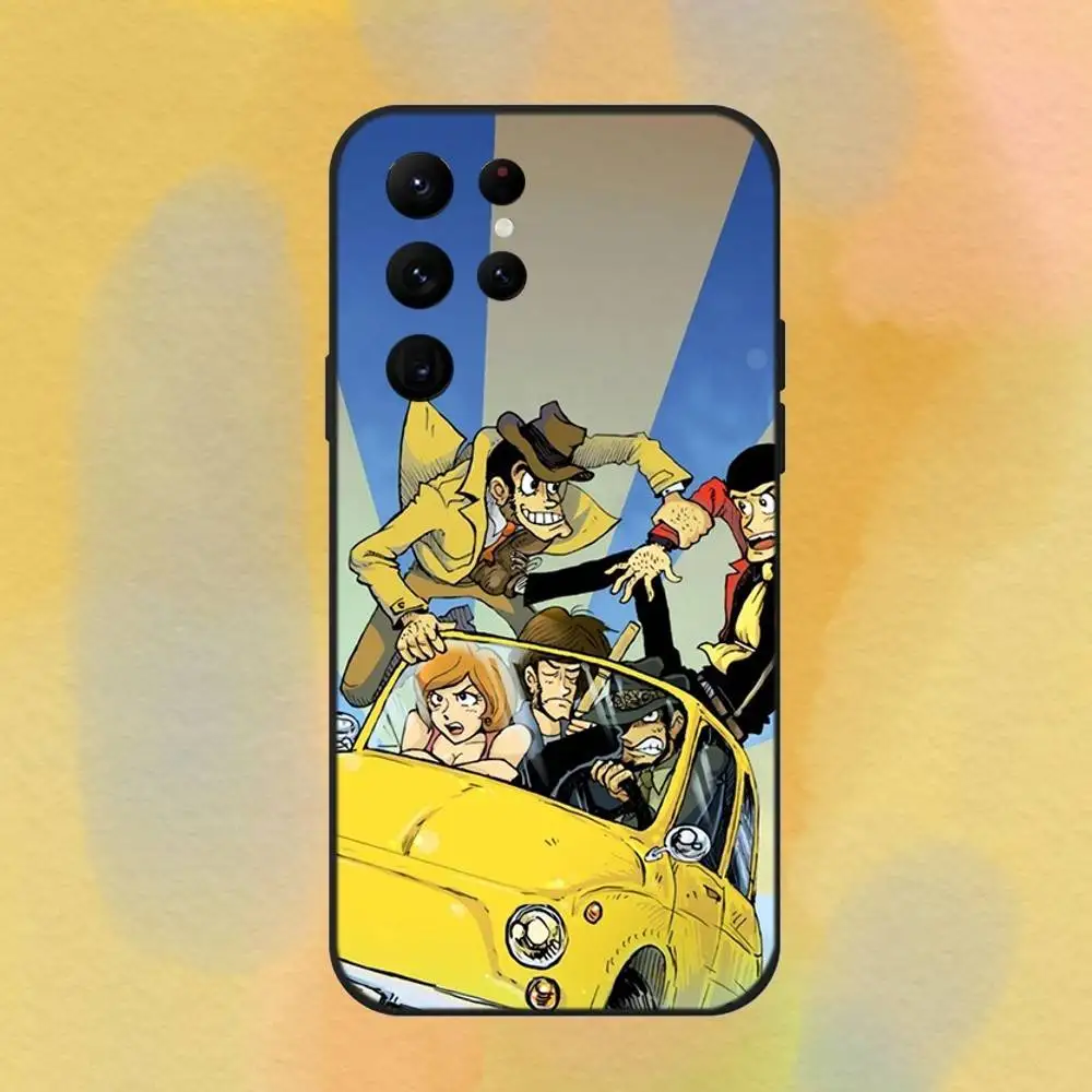 حافظة هاتف لوبين ذا ثالث أنمي لهاتف سامسونج S 25,24,23,22,30,21,10,9,Ultra,Plus,Lite,FE,4,5G حافظة ناعمة سوداء