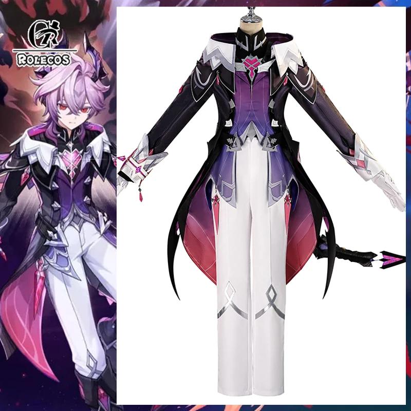 

ROLECOS Game Genshin Impact Durin Косплей Костюм Pyro The Unding Fire Durin Хэллоуин женский костюм вечерние наряд для ролевых игр