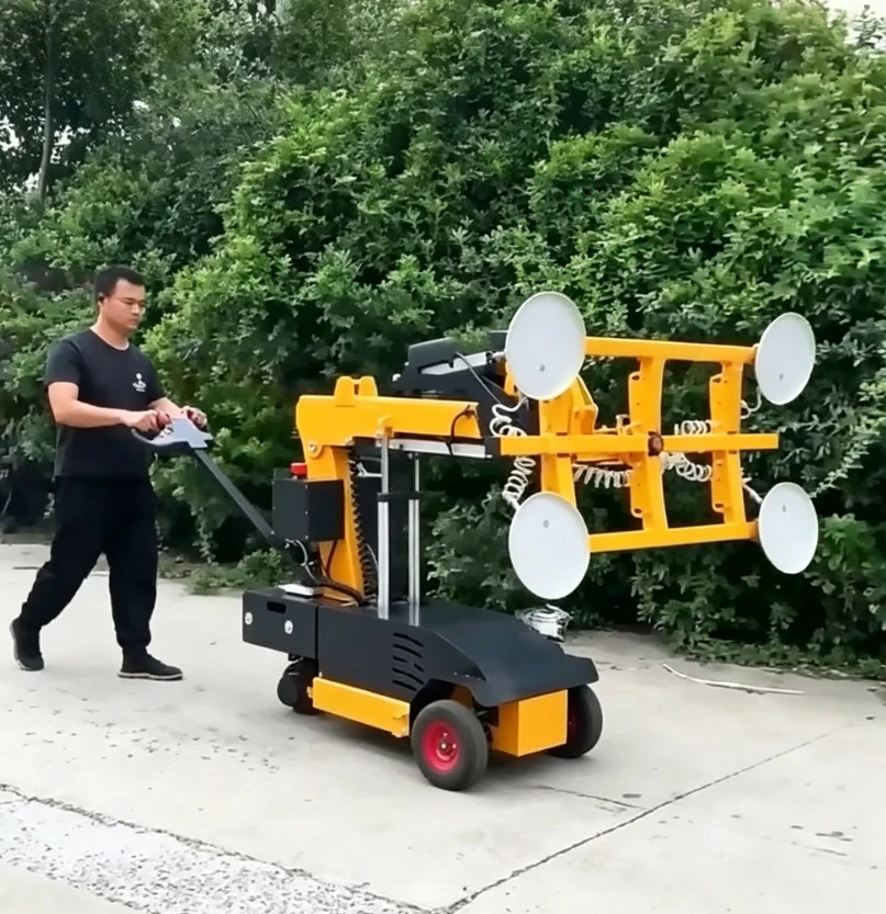 Customized Telescopic Boom Electric Rotating Marble Slab Suckers Glass Vacuum Lifter Suppliers