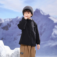 Boys Girls Fleece Coats Winter Thick Padded Warm Jackets Rushing Clothes Children Hooded Outerwear Autumn Loose Zipper Snowsuits