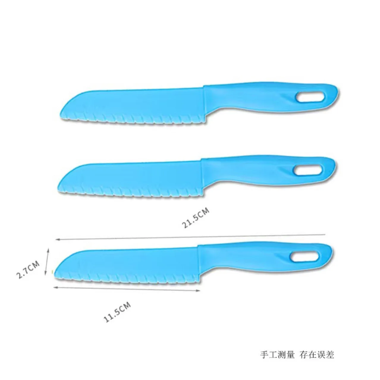 1/2/5Pcs Plastic Fruit Knife Sawtooth Cut Multi Color Safe Bread Lettuce Cooking DIY Children's Knife Kids Kitchen Plastic Knife