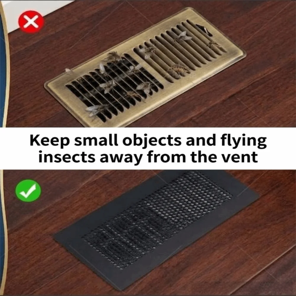 2pcs Soft Silicone Proof Floor Vent Cover Easy Install Black Soft Silicone Vent Cover Hair Catch Debris Catch Air Vent Cover