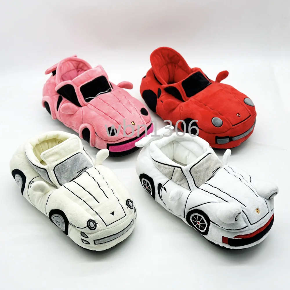 Racing plush slippers