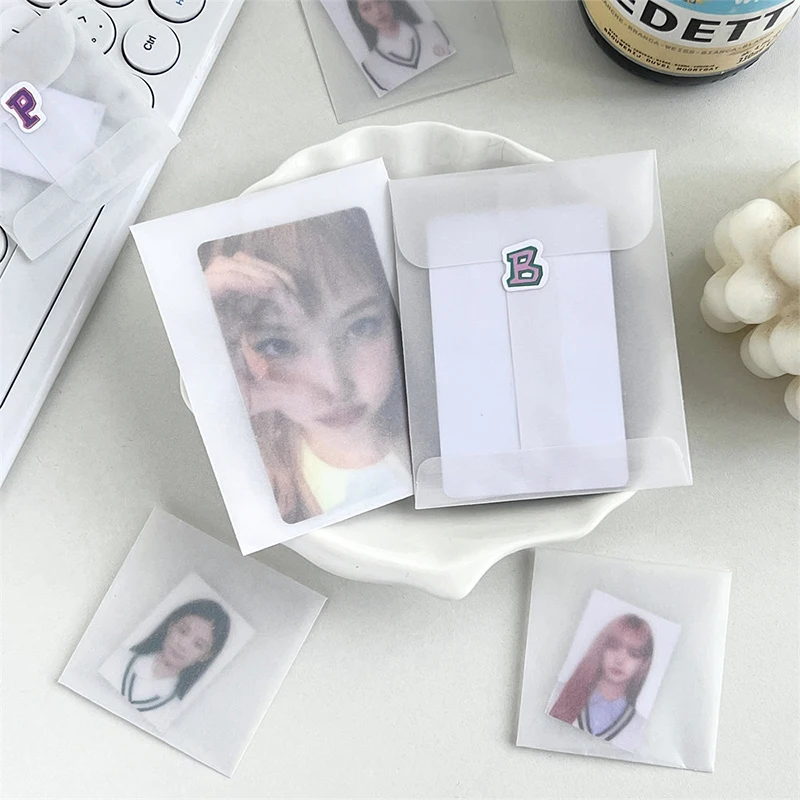 10PCS  Semi-transparent Sulfuric Acid Paper Envelopes For DIY Postcard Card Storage Wedding Invitation Gift Packing