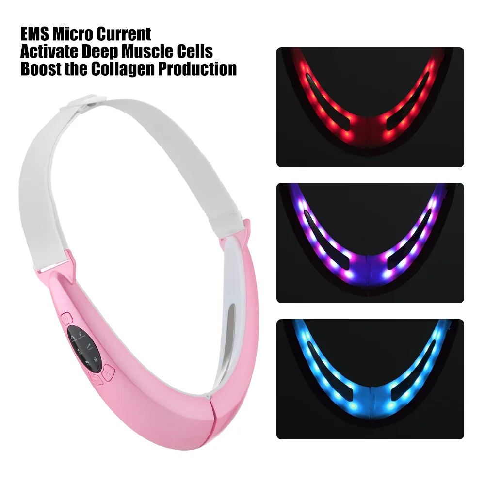 V dòng mặt nâng Massager di động massage mặt thiết bị sạc LED hiển thị vẻ đẹp trên khuôn mặt cụ 5 chế độ