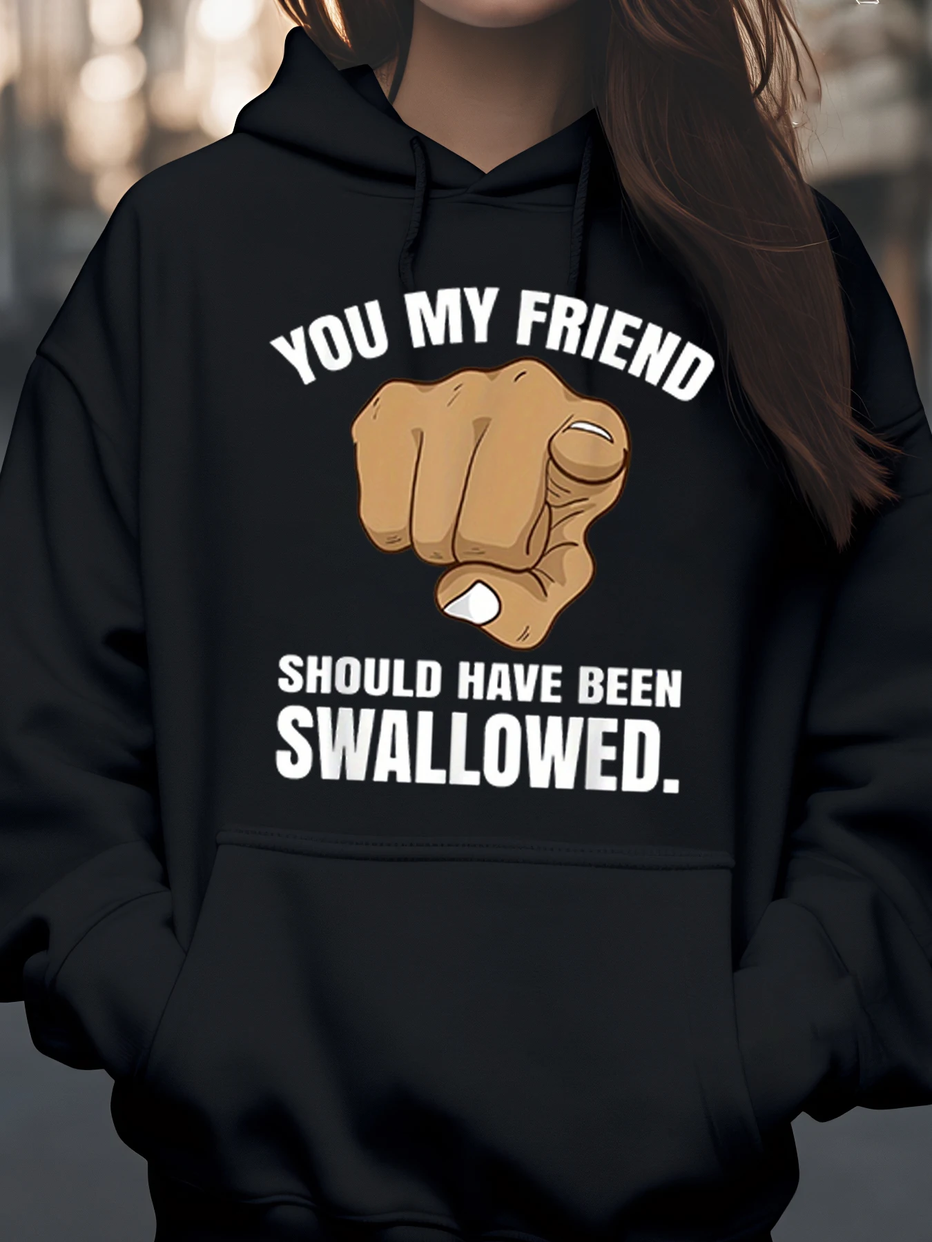 

Толстовка с капюшоном Fist Punch You My Friend Should Have Been, костюм на Хэллоуин, уличная одежда унисекс, подарок для мужчин и женщин