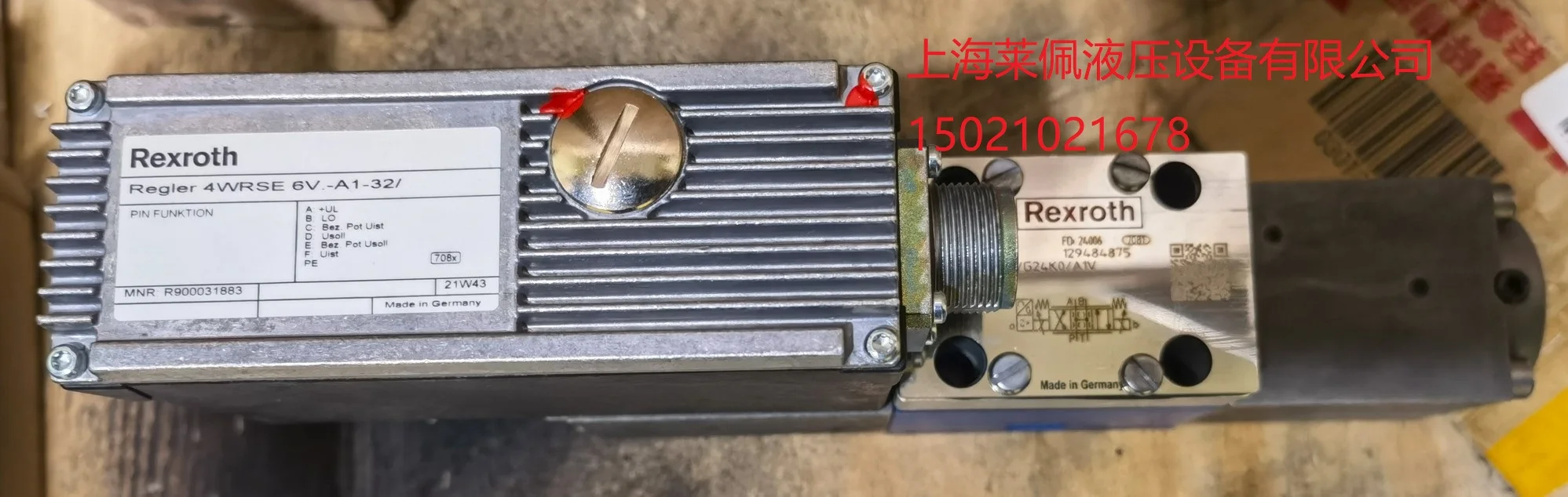 German Rexroth REXROTH Servo Valve R900558830 4WRSE6V10-32/G24KO/A1V